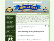 Tablet Screenshot of chesapeake-beach.md.us